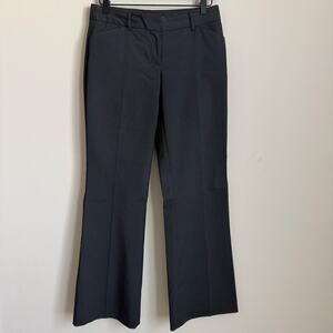 Vintage Y2K Express Womens Low-Rise Flare Trouser Gray Pinstripe Pants Size 0/S